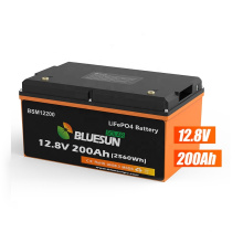 Bluesun 12V 200Ah solar lithium ion battery 12v lifepo4 lithium battery With 5 Years Warranty